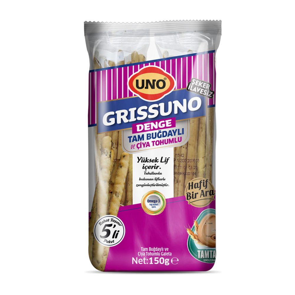 Uno Denge Tam Buğdaylı Çiya Tohumlu Galeta 150 G