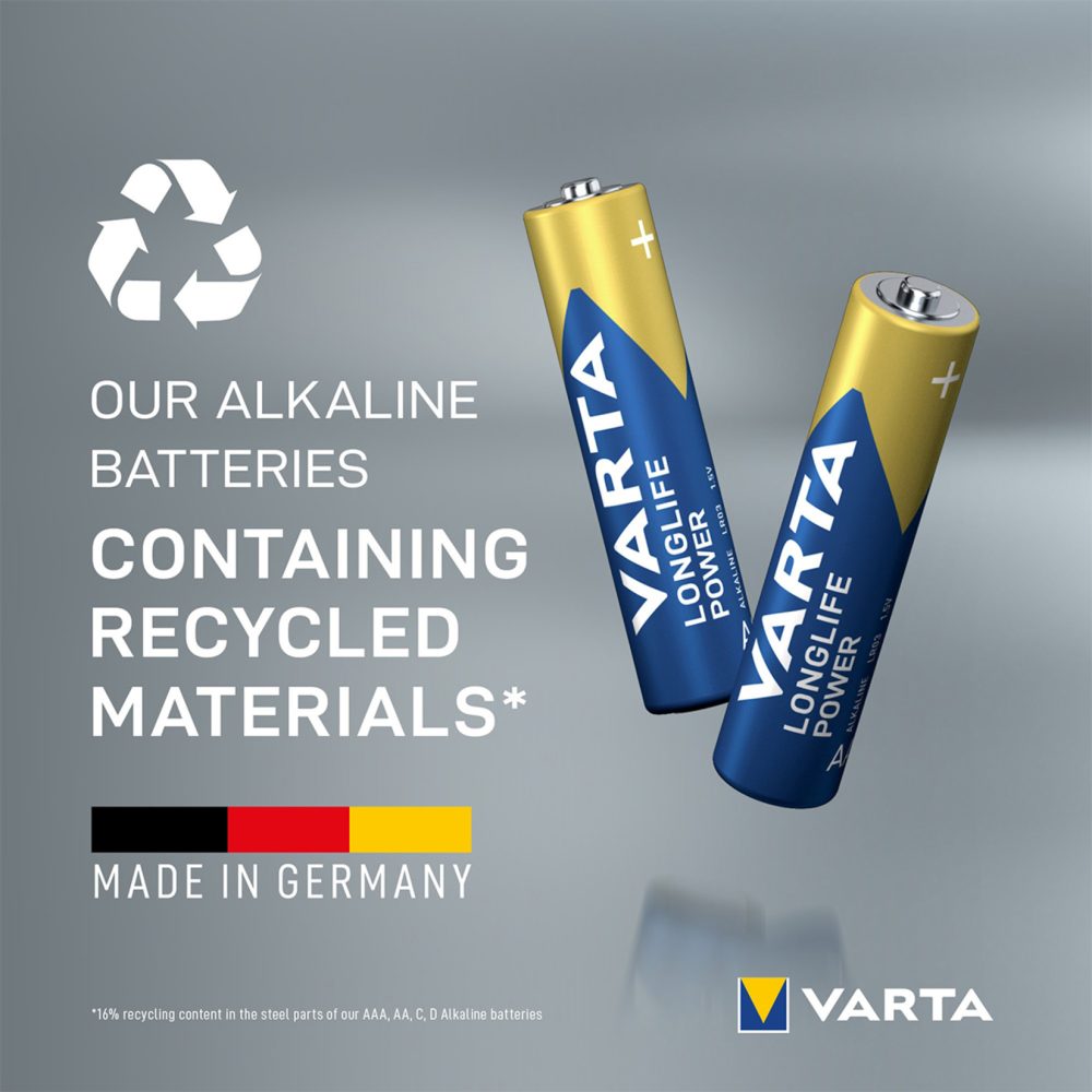 Varta Longlife Power AAA İnce Kalem Pil 4'lü Paket (Alkalin)