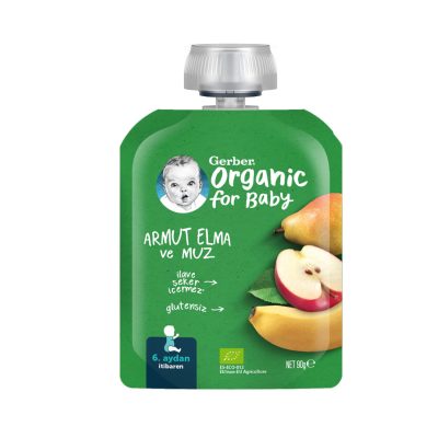 Gerber Organik Elmalı Muzlu Armut Püresi 90 G