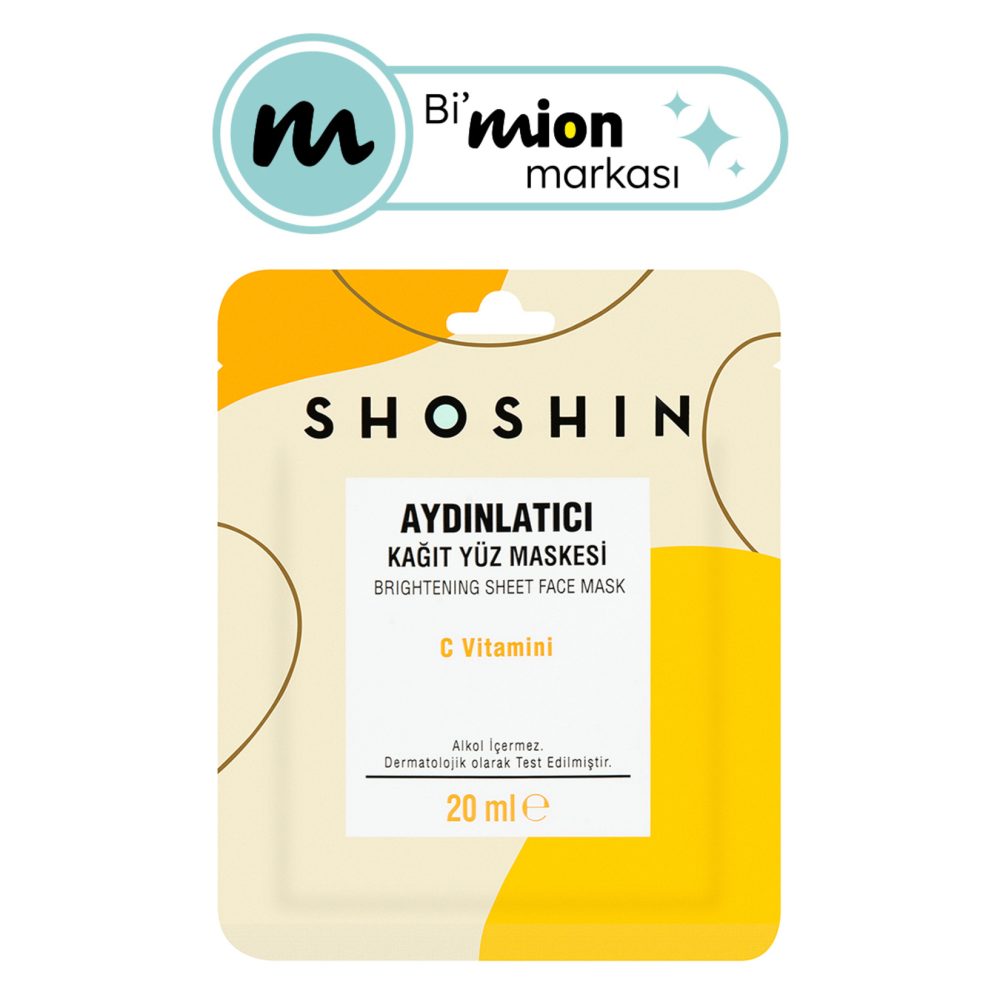 Shoshin Aydınlatıcı Kağıt Yüz Maskesi C Vitamin 20 Ml