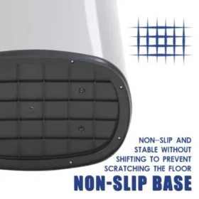 BestOffice | 13 Galon (49 Litre) Kapaklı Çöp Kovası | Otomatik Temassız Çöp Kutusu | Koku Kontrolü | Modern Oval Tasarım | Kolay Temizlenebilir | Paslanmaz Çelik | Mutfak, Banyo, Ofis ve Ev Kullanımına Uygun