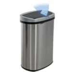 BestOffice | 13 Galon (49 Litre) Kapaklı Çöp Kovası | Otomatik Temassız Çöp Kutusu | Koku Kontrolü | Modern Oval Tasarım | Kolay Temizlenebilir | Paslanmaz Çelik | Mutfak, Banyo, Ofis ve Ev Kullanımına Uygun
