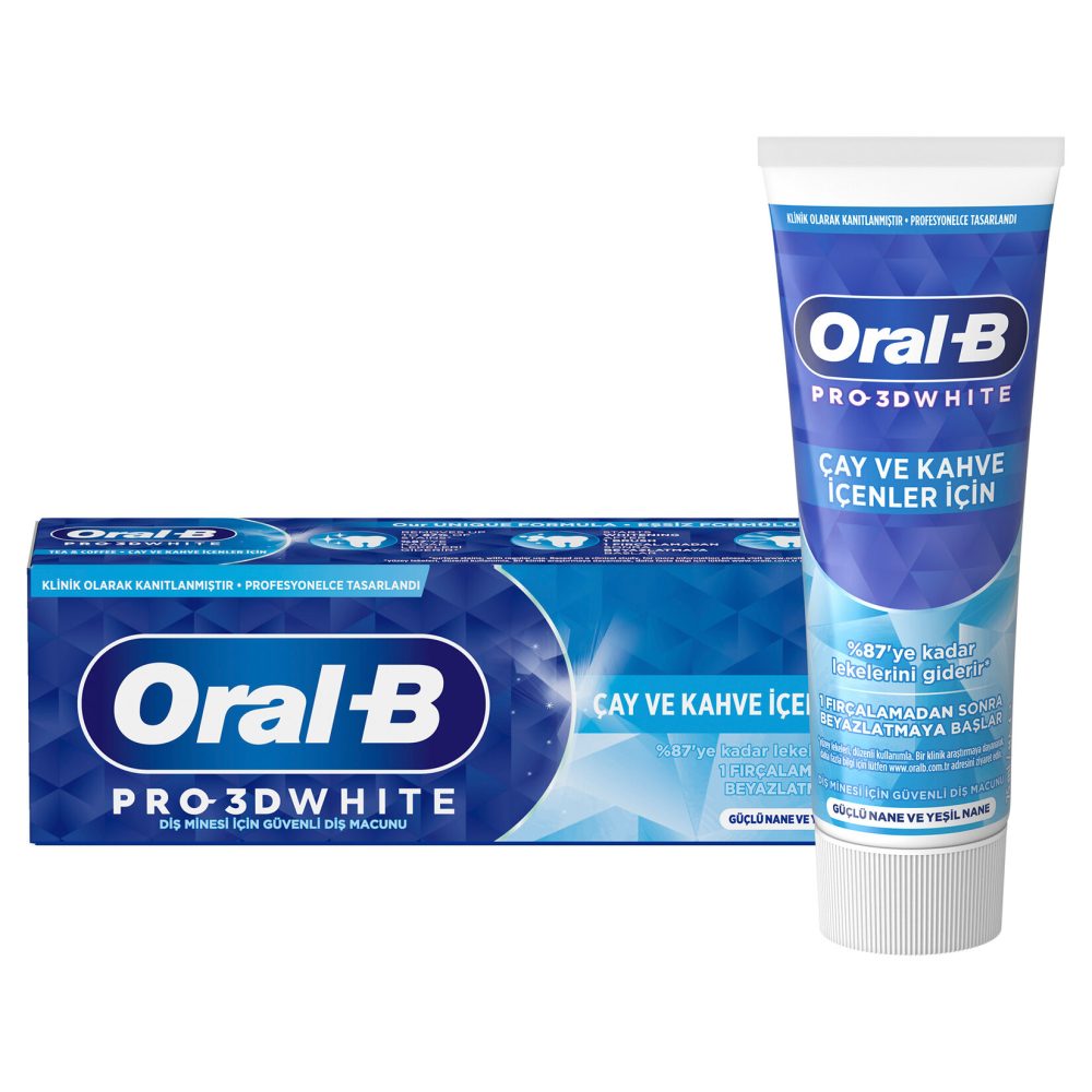 Oral-B 3D White Çay ve Kahve İçenler İçin Diş Macunu 75 Ml