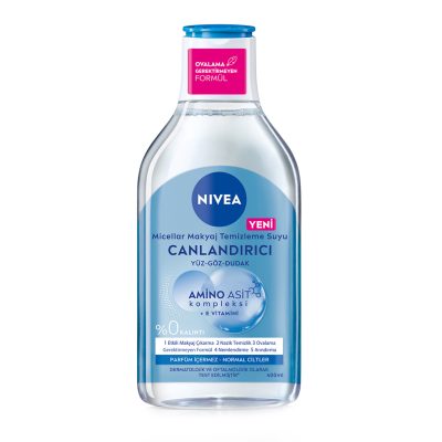 NIVEA Micellar Makyaj Temizleme Suyu Canlandırıcı Yüz,Göz ve Dudak için 400 ml