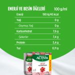 Activia Shot X2 Probiyotik Ahududu & Hibiskus 4 x 80 Ml