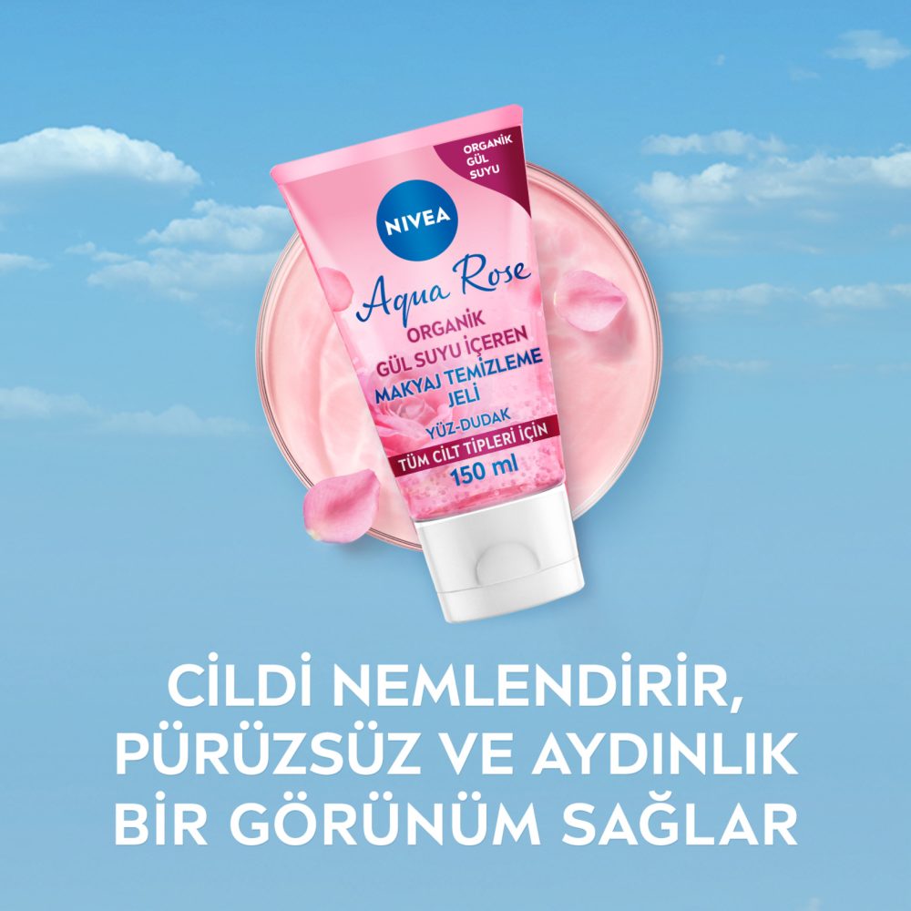 NIVEA Aqua Rose Organik Gül Suyu Içeren Makyaj Temizleme Jeli 150 Ml