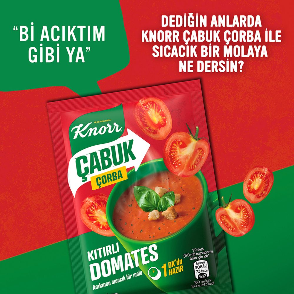 Knorr Çabuk Çorba Kıtırlı Domates 22 G