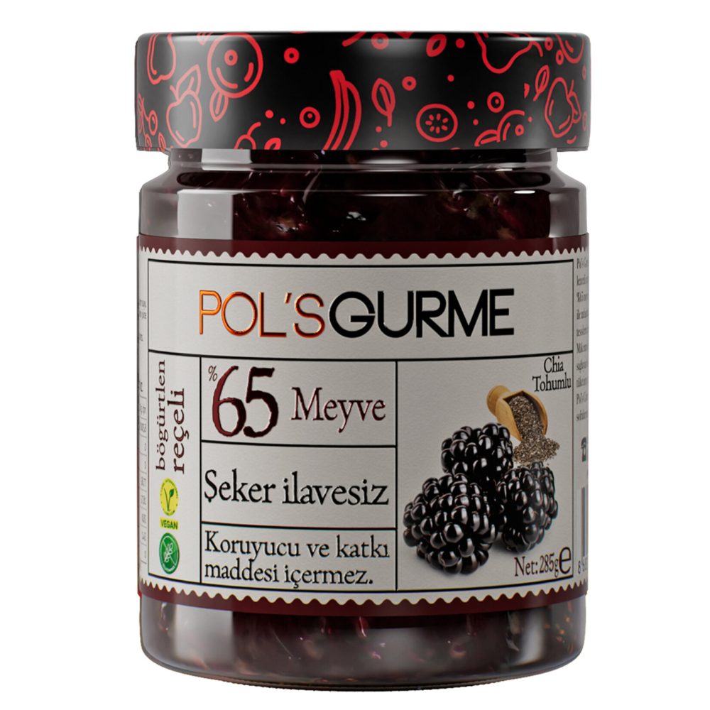 Pol's Gurme Şeker İlavesiz Böğürtlen Reçeli 285 G