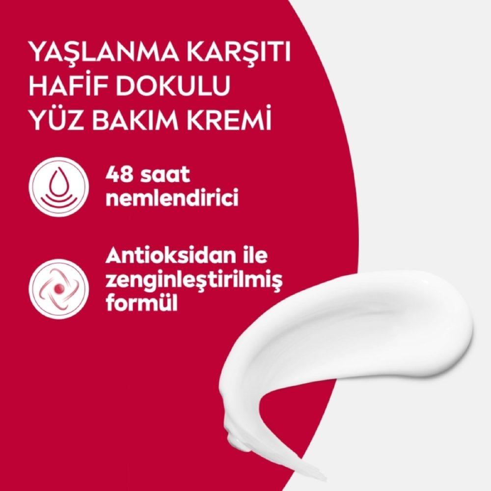 NIVEA Hafif Dokulu Yaşlanma Karşıtı Yüz Bakım Kremi 100 Ml