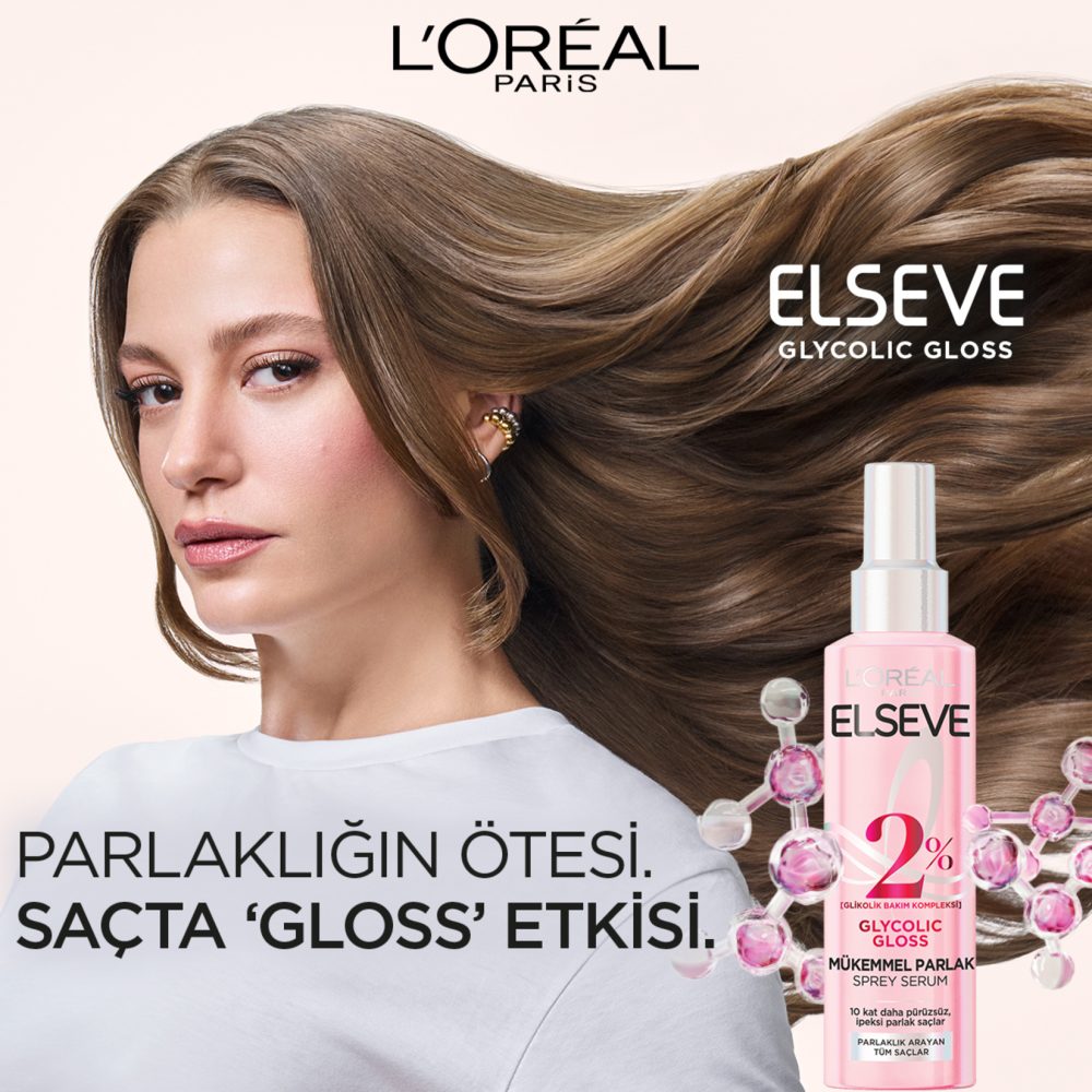 Elseve Glycolic Gloss Parlak Sprey Serum 150 Ml