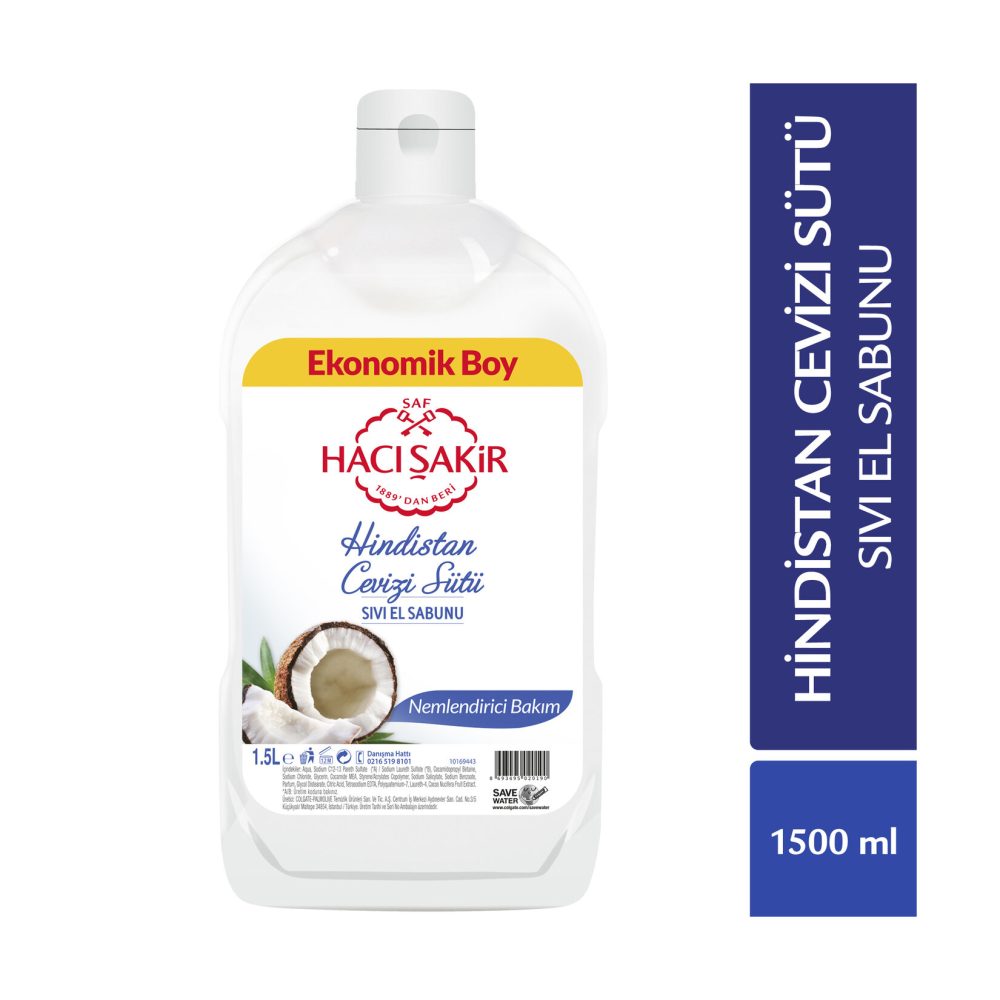 Hacı Şakir Hindistan Cevizi Sütü Sıvı El Sabunu 1500 Ml