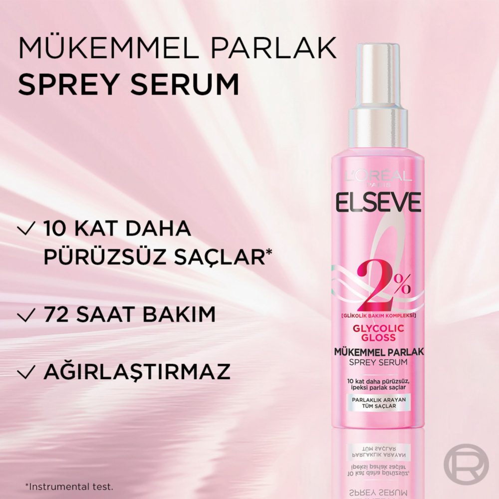 Elseve Glycolic Gloss Parlak Sprey Serum 150 Ml