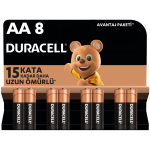 Duracell Alkalin AA Kalem Pil 1,5V LR6/MN1500 8'li Paket