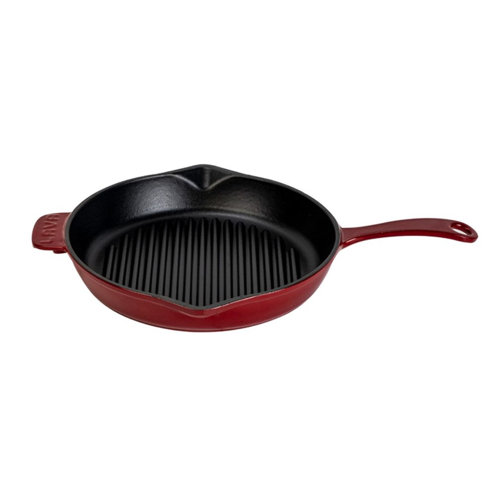 Lava Yuvarlak Izgara Tava 26 Cm Bordo