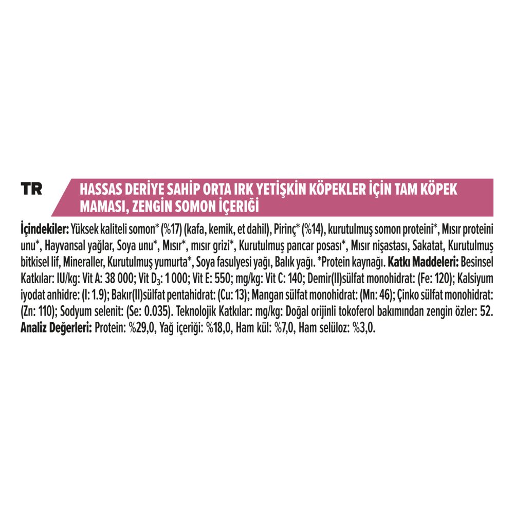 Pro Plan Orta Irk Yetişkin Köpek Somonlu Mama 14 Kg