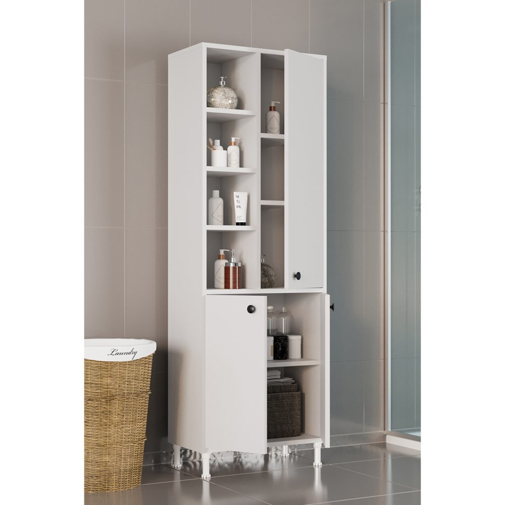 Evdemo Selen Çok Amaçlı Mutfak Banyo Dolabı Beyaz