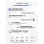 Panasonic Led Tavan Vantilatörü 36W Led + 30W Fan