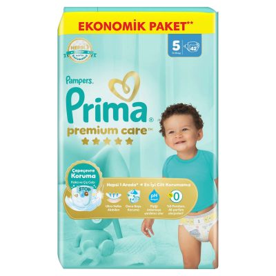 Prima Premium Care Bebek Bezi Ekonomik Paket 5 Beden 11-16 Kg 42 Adet