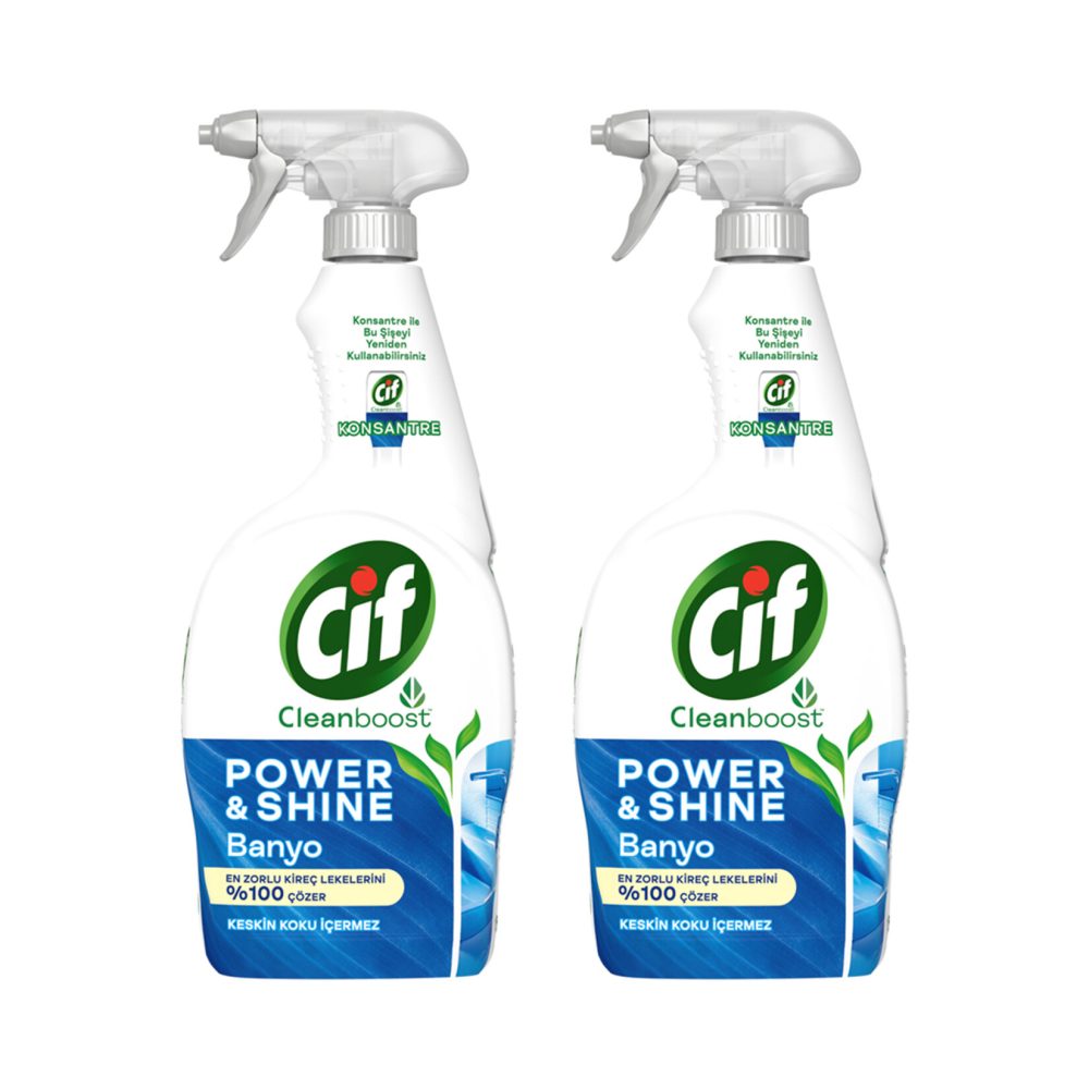 Cif Power & Shine Sprey Banyo Kireç Çözücü 2 x 750 Ml