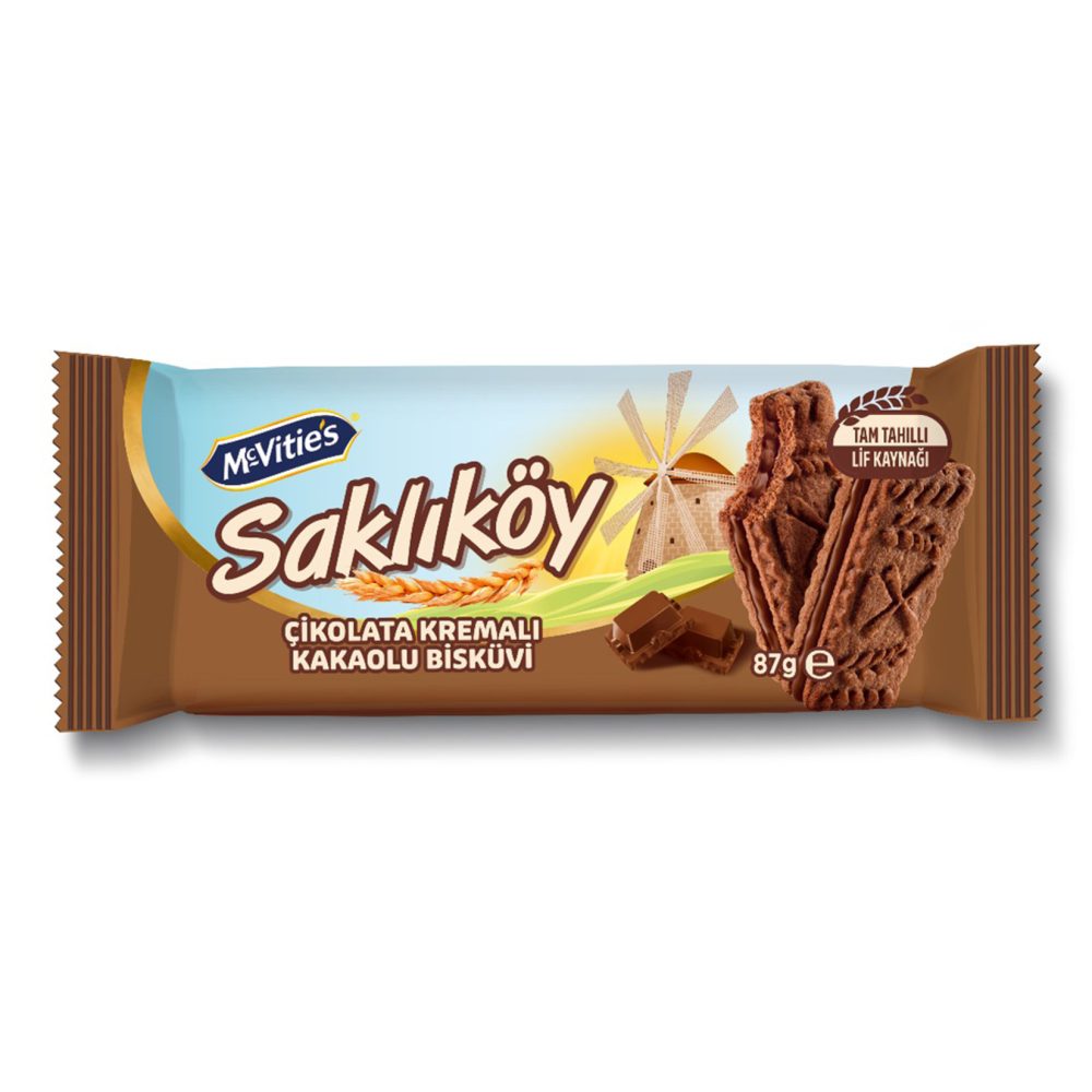 Saklıköy Çikolata Kremalı Bisküvi 87 G