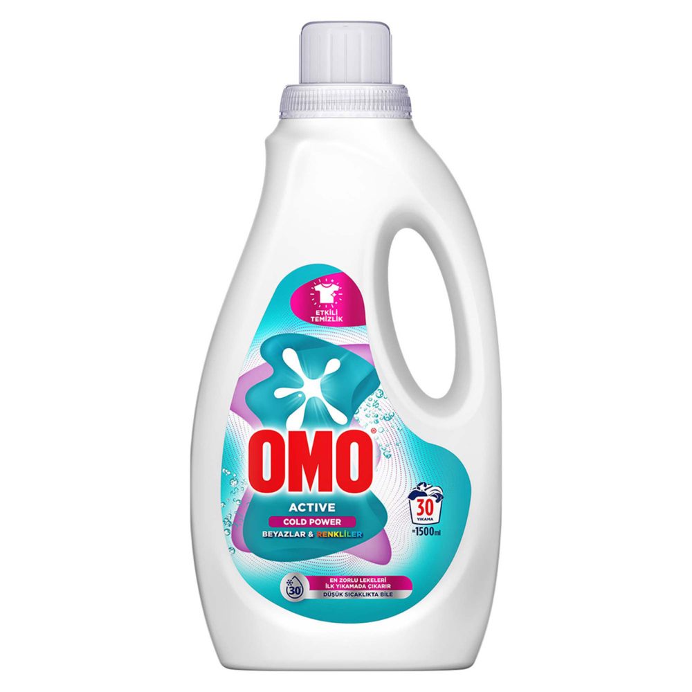 Omo Active Cold Power Beyazlar ve Renkliler 1500 Ml