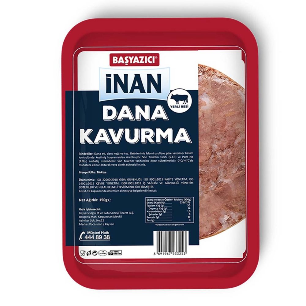 Başyazıcıoğlu İnan Dana Kavurma 150G