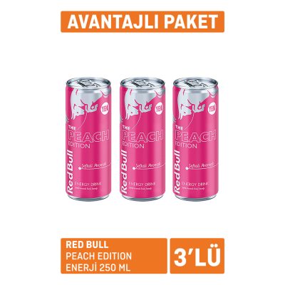 Red Bull Peach Edition Enerji 3 x 250 Ml