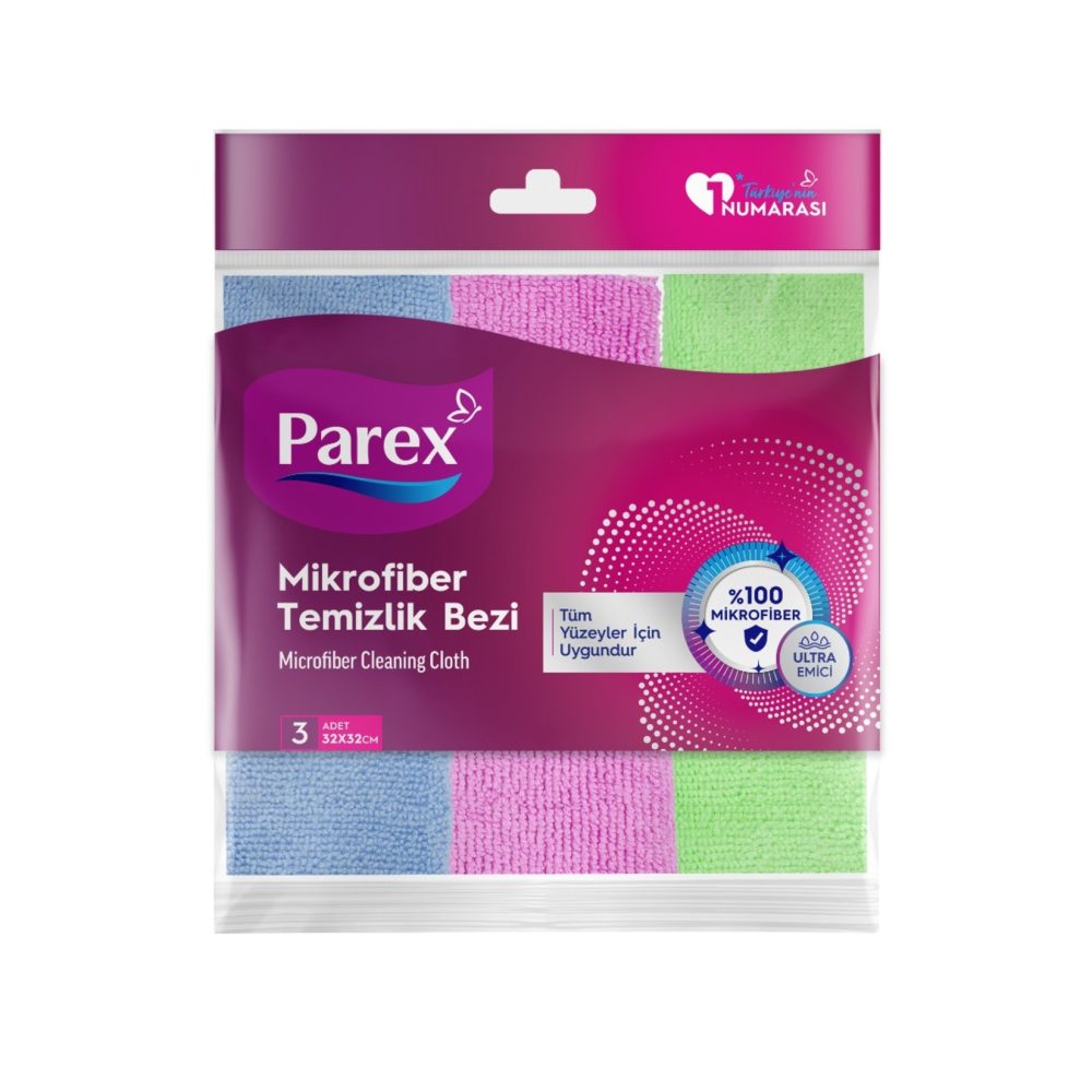Parex Mikrofiber Temizlik Bezi 3'lü