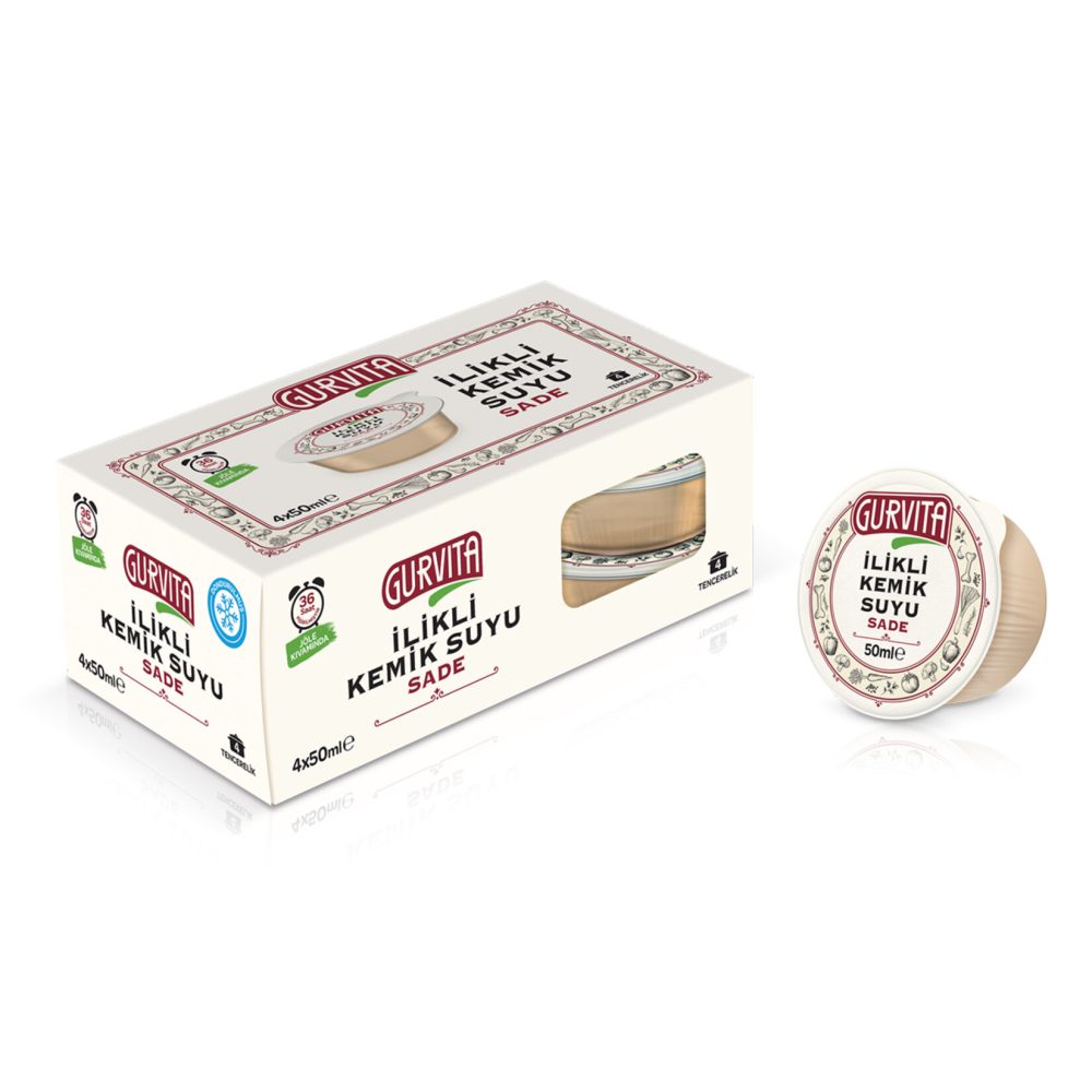 Gurvita Dondurulmuş İlikli Kemik Suyu Sade 4 x 50 Ml
