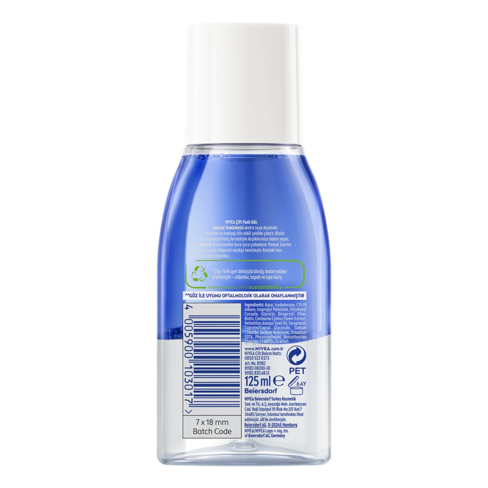 NIVEA Çift Fazlı Göz Makyaj Temizleyici Make Up Expert 125 Ml