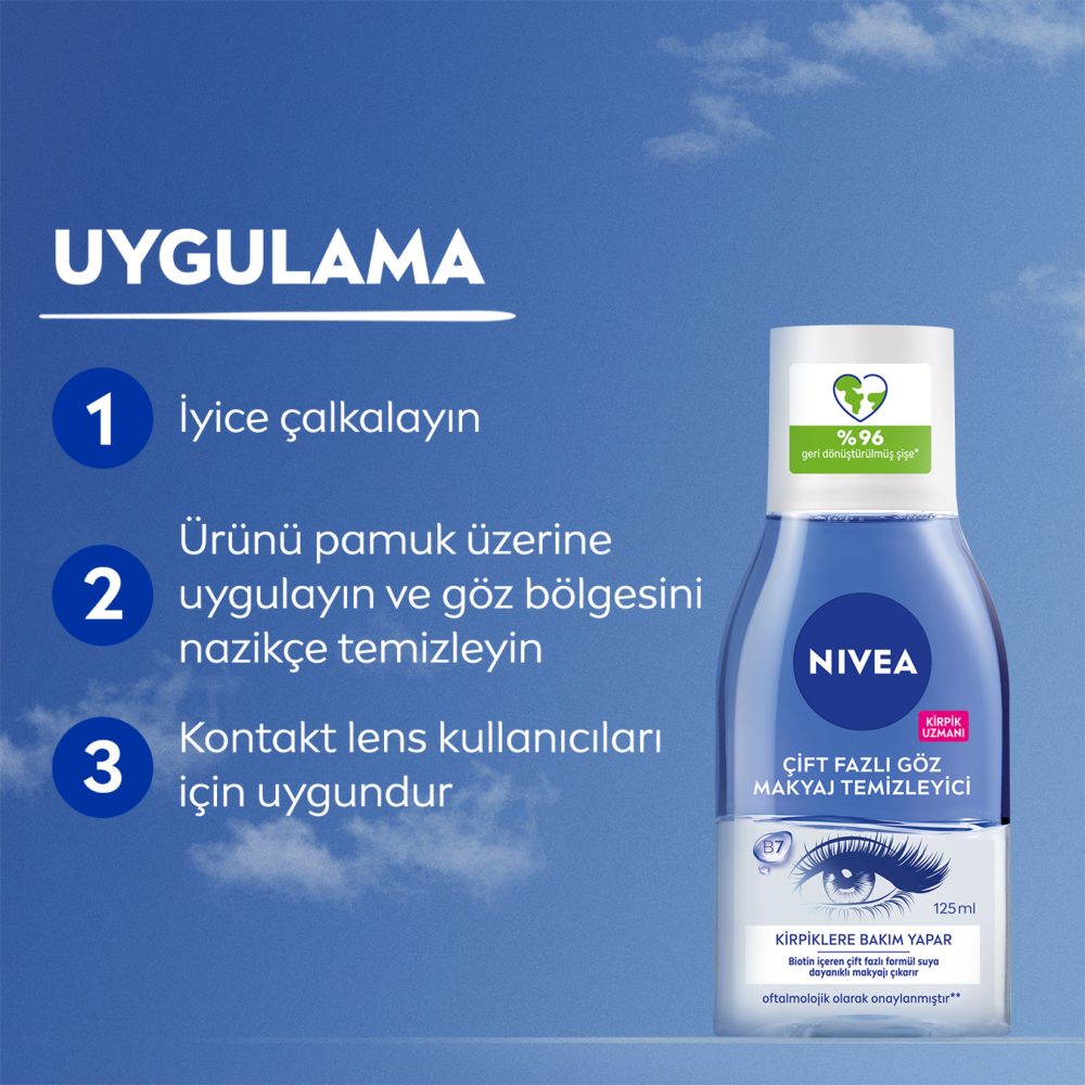 NIVEA Çift Fazlı Göz Makyaj Temizleyici Make Up Expert 125 Ml