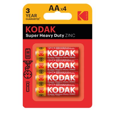 Kodak Çinko Karbon Kalem Pil Blister AA 4'lü