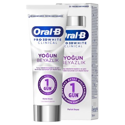 Oral-B 3D White Clinical Parlak Beyazlatıcı Diş Macunu 75 Ml