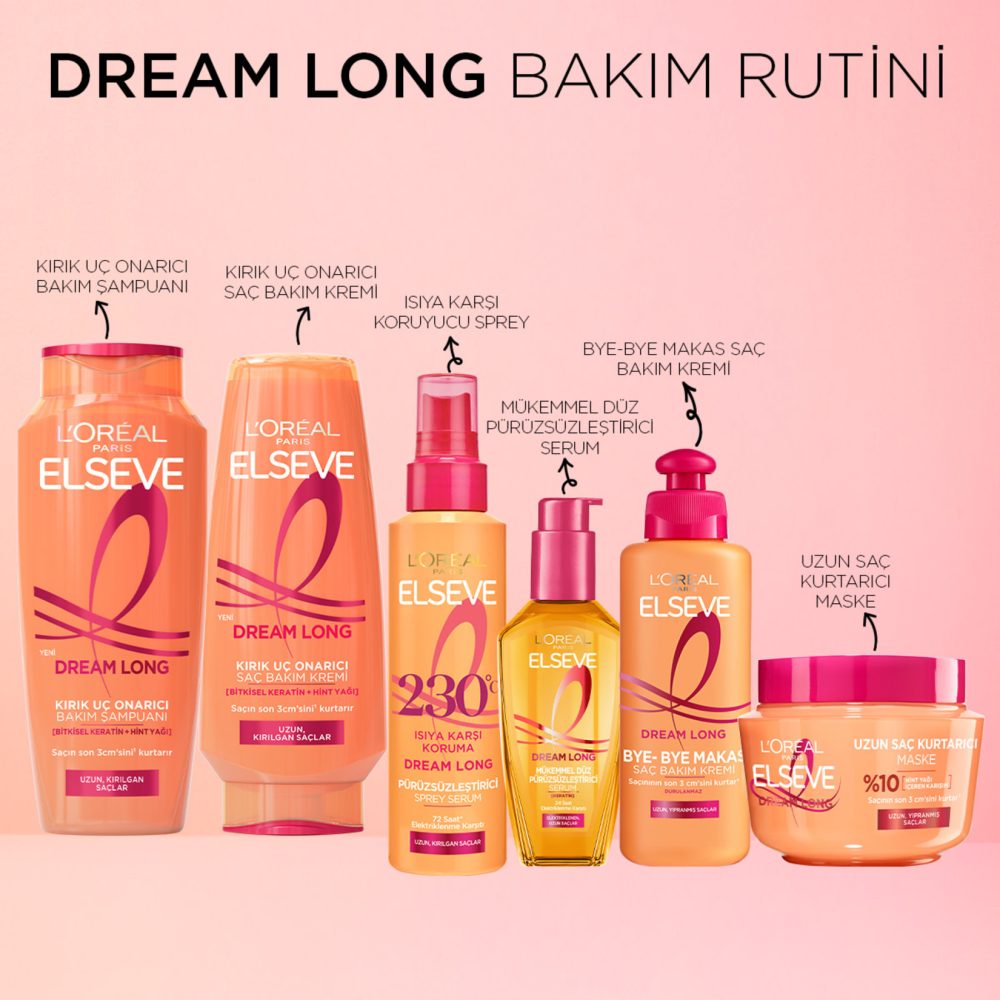 Elseve Dream Long Kırık Uç Onarıcı Bakım Şampuanı 300 Ml