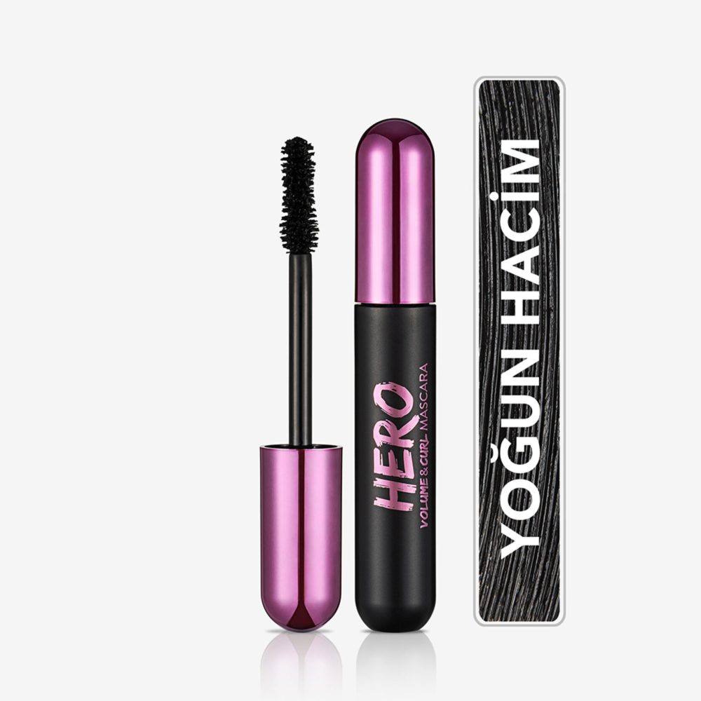 Flormar Hero Volume & Curl Hacim Veren Kirpik Kıvırıcı Maskara - 000 (Siyah)