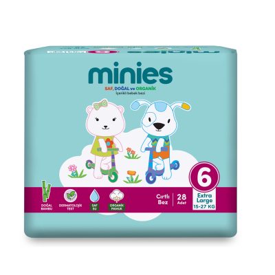 Minies Bebek Bezi Extra Large 6 Beden 15-27 Kg 28'li