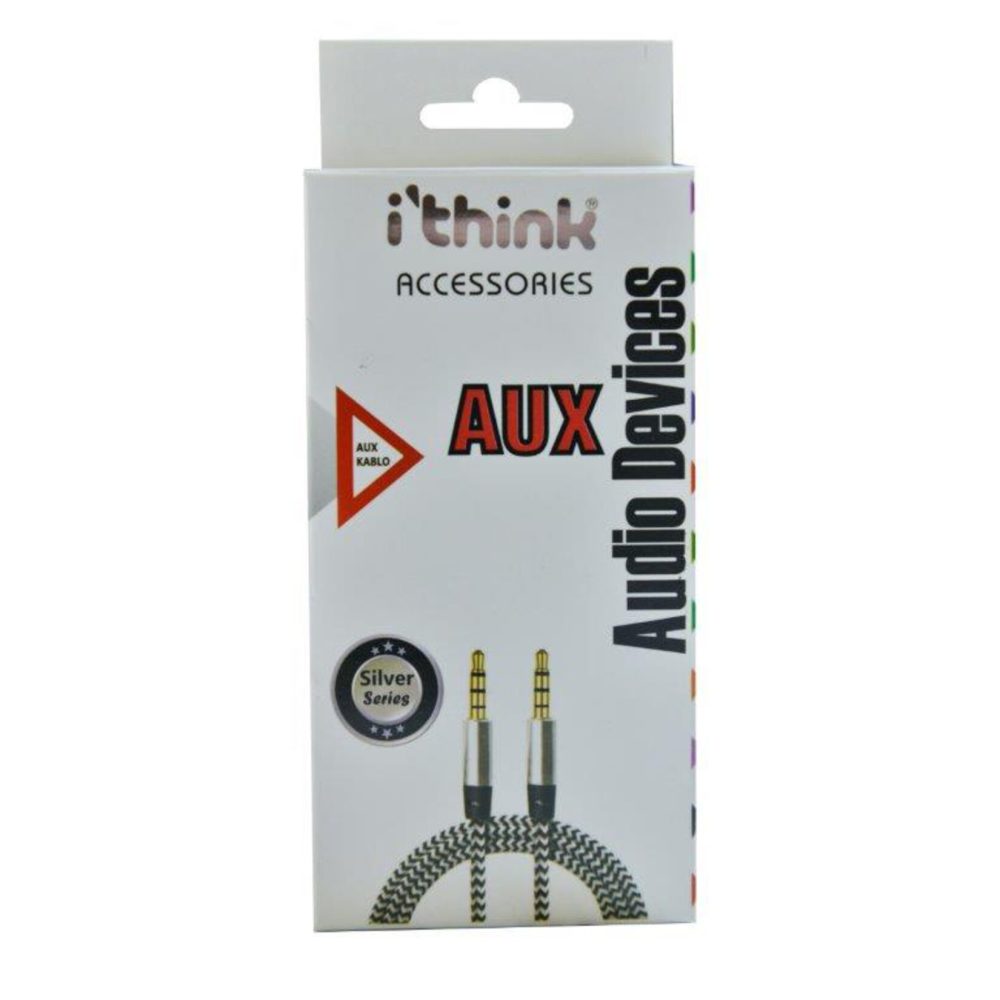 i'think Silver AUX Stereo Kablo 1.5 M