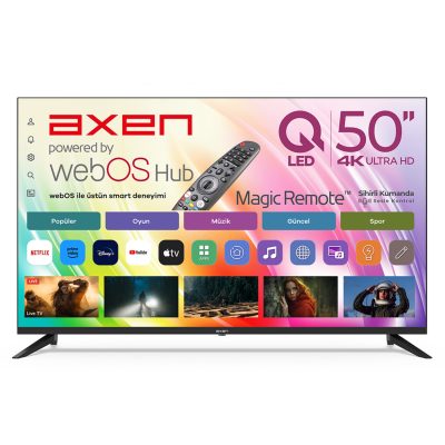 Axen AX50QUPRL-W02M 50'' FRLS UHD QLED Webos Led Tv