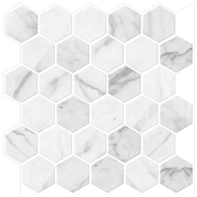 Stickez 3D Yapışkanlı Duvar Karosu Beyaz 30.5x30.5 Cm 4'lü Paket
