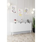 Evdemo Elegant 4 Kapaklı Dekoratif Konsol Beyaz