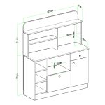 Evdemo Latte Çok Amaçlı Dolap Kahve Köşesi Atlantik Çam