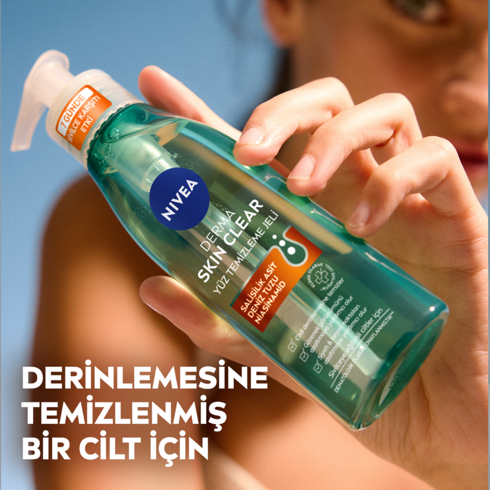 NIVEA Derma Skin Clear Sivilce Karşıtı Yüz Temizleme Jeli 150 Ml