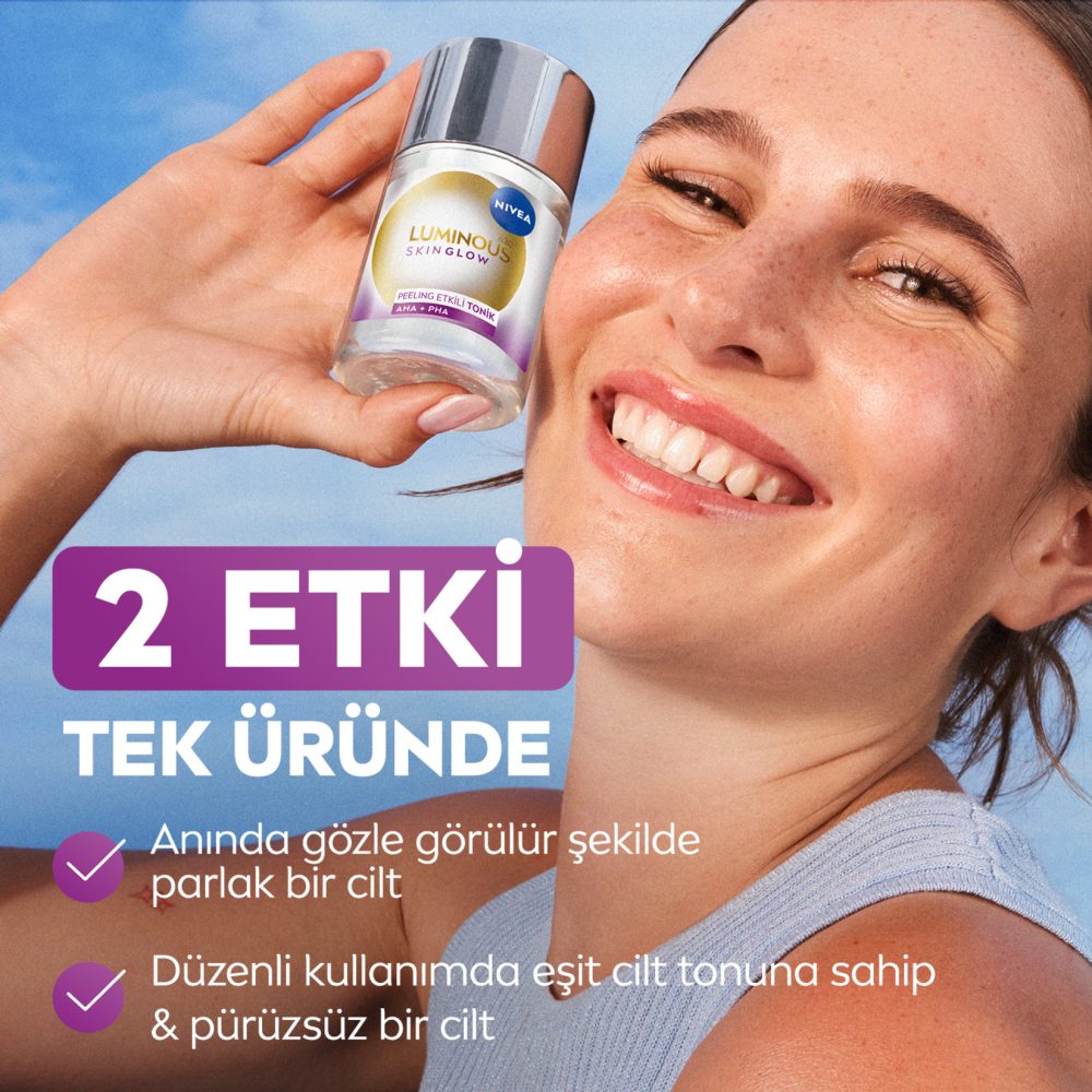 NIVEA Luminous630 Skin Glow Peeling Etkili Tonik 100 Ml