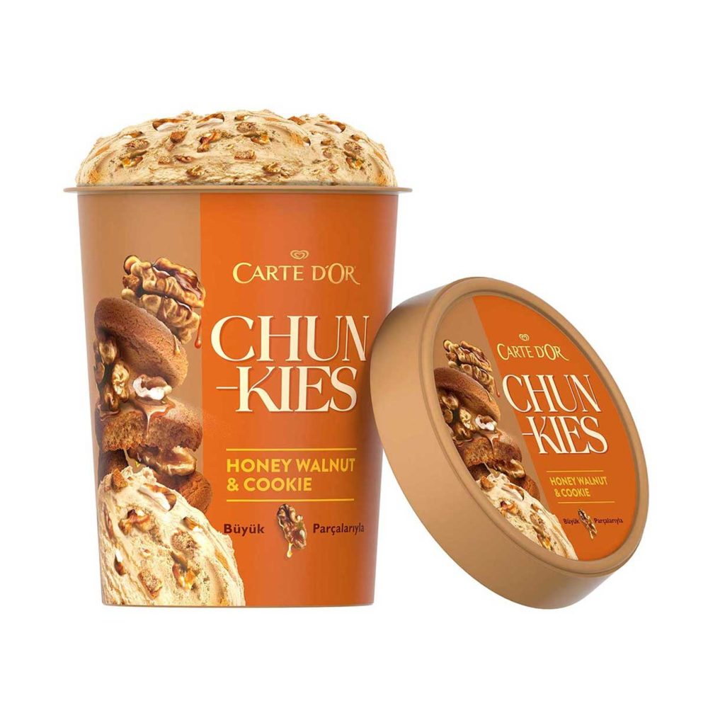 Carte d'Or Chunkies Ballı Ceviz & Tarçınlı Kurabiye Parçalı Karamelli Dondurma 430 Ml