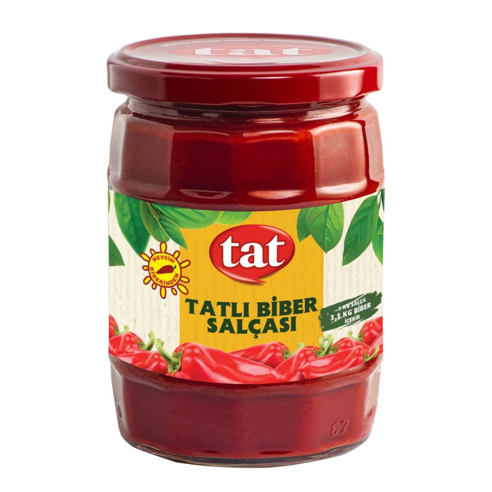 Tat Tatlı Biber Salçası Cam 550 G