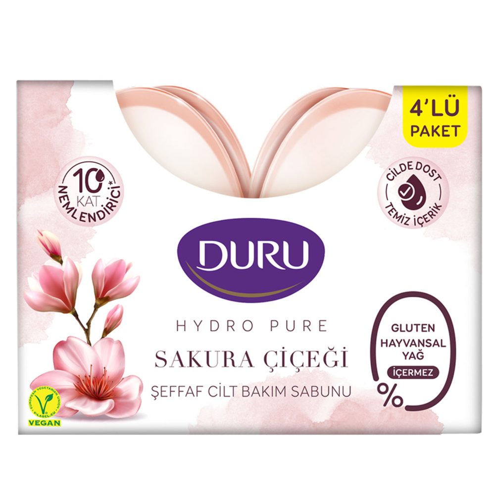 Duru Hydropure Sakura Bakım Sabunu 4 x 135 G