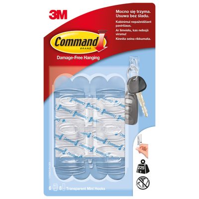 Command 17006 Clr Mini Şeffaf Askı
