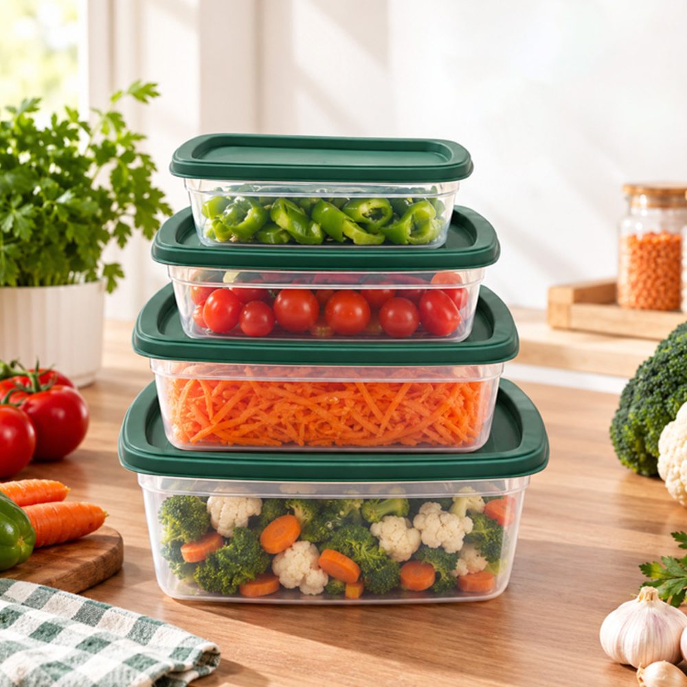 Leva House Saklama Kabı 4'lü Set (250 Ml, 500 Ml, 750 Ml, 1200 Ml)