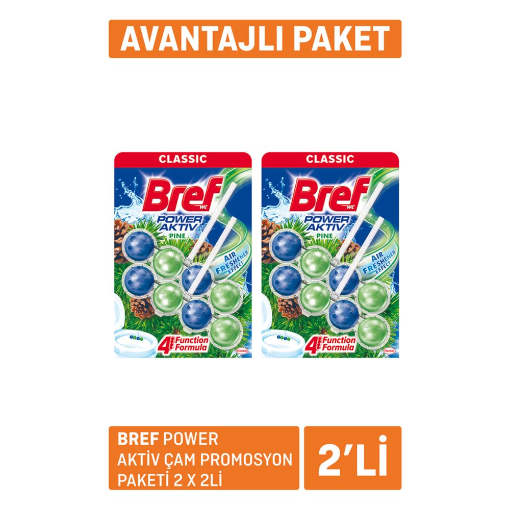 Bref Power Aktif Wc Blok Çam Pro Paketi 2 x 100 G