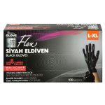 Flex Eldiven Siyah L Beden 100'Lü